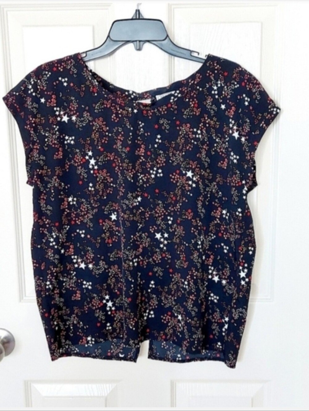 Abercrombie & Fitch Women's Back Split Stars Blouse SZ L